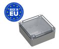 Plastic Enclosure with Clear Lid Universal 135x135x60mm Light Grey ABS / Polycarbonate IP65 / IK07